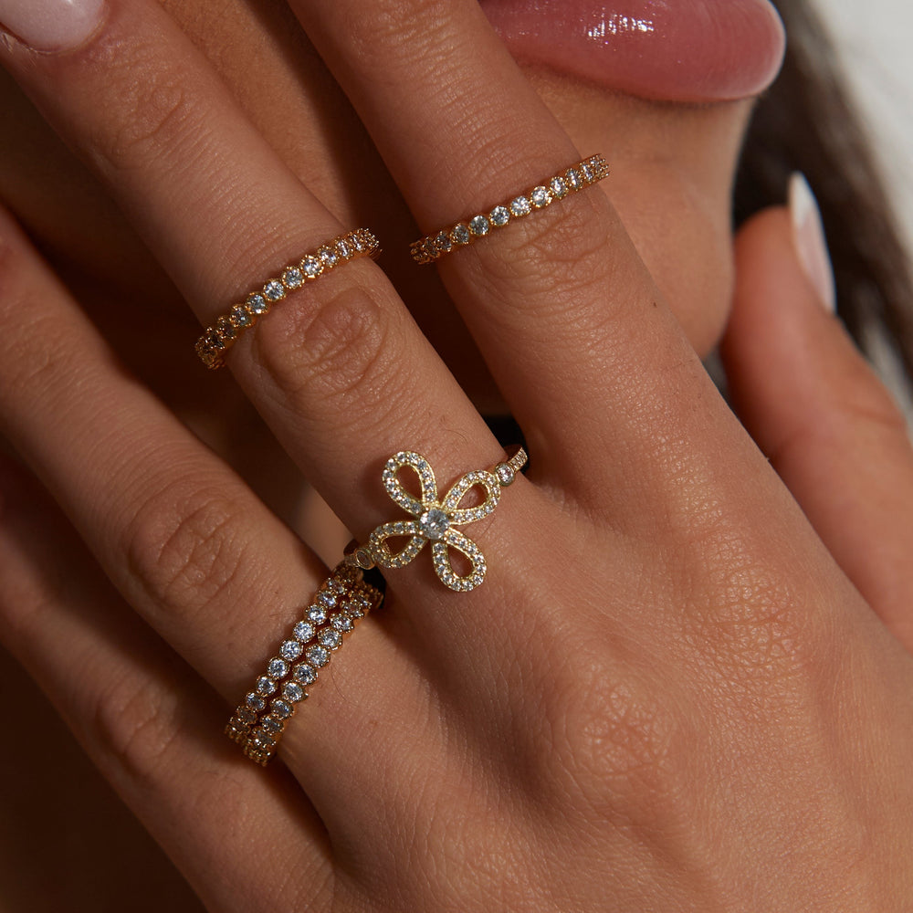 Chantel Cz Flower Ring from KADOU Boutique