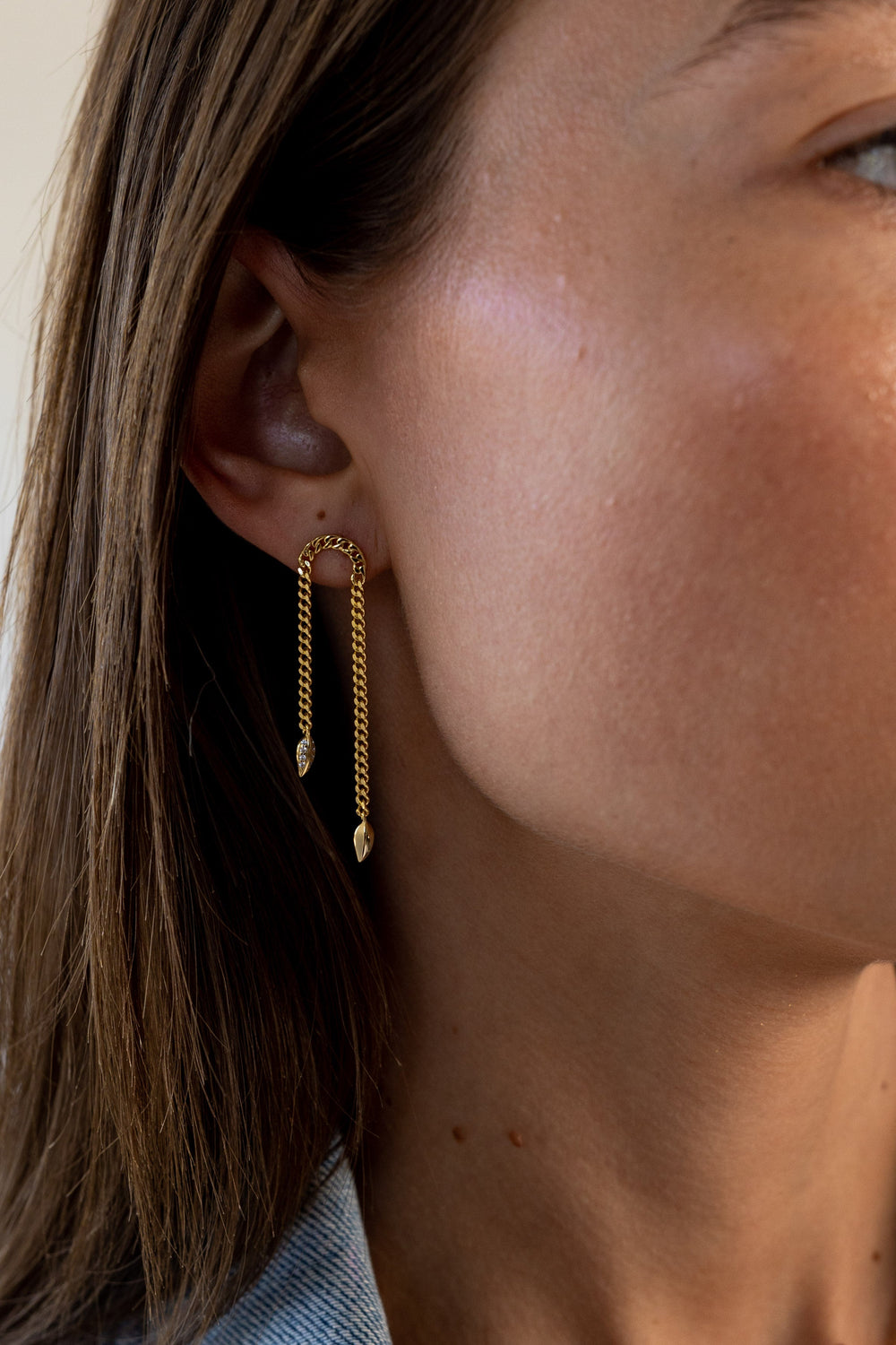 Charlotte Chain Drop Earring from KADOU Boutique