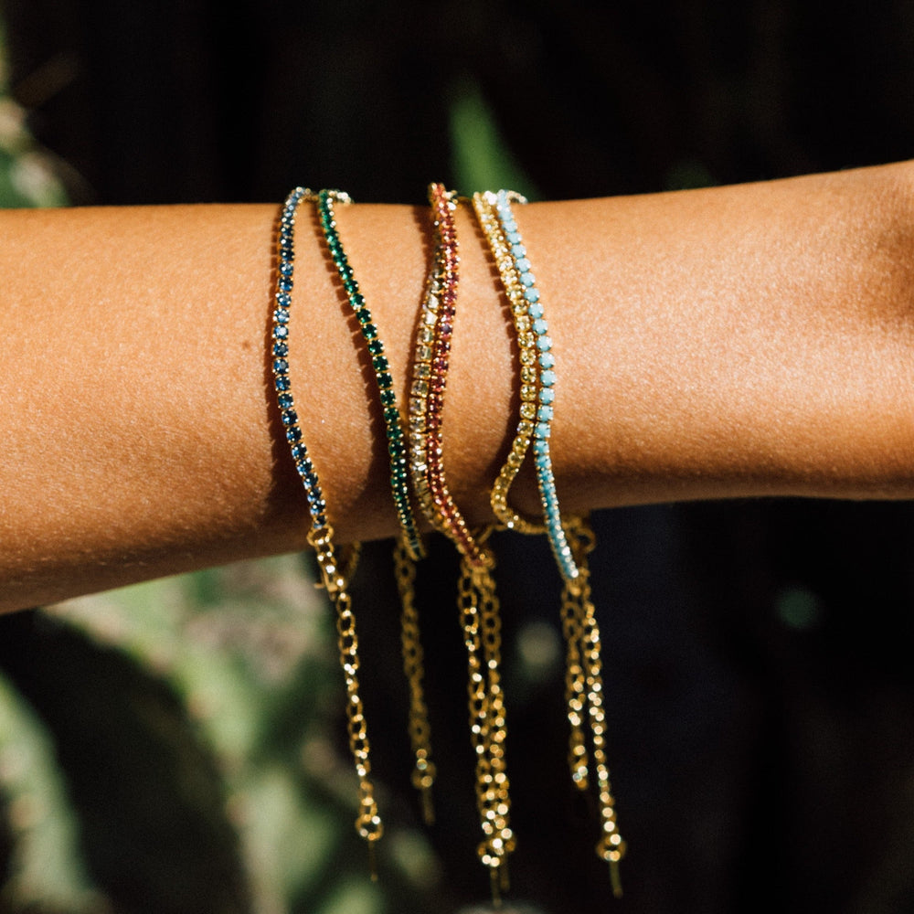 Chloe Tennis Bracelet Sapphire from KADOU Boutique