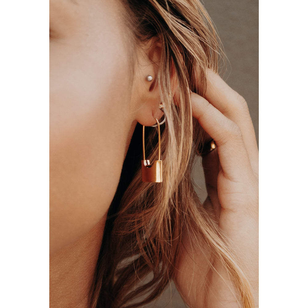 Codie Lock Earrings from KADOU Boutique