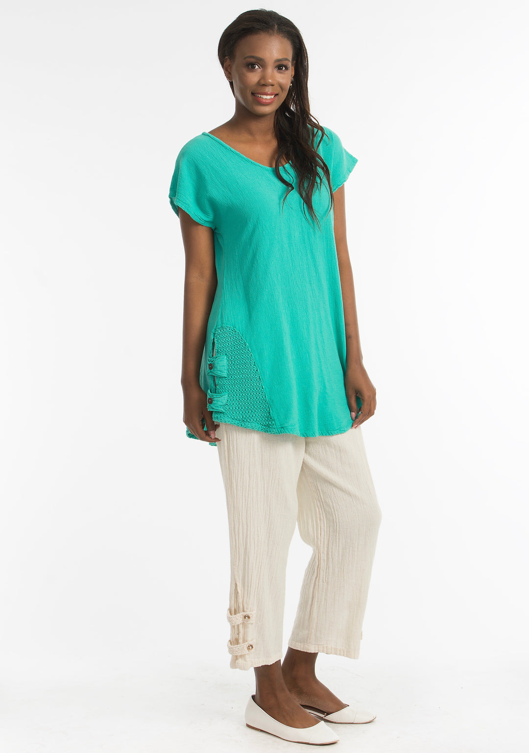 Serena Pant 100% Cotton Gauze Floods with Pockets! from KADOU Boutique