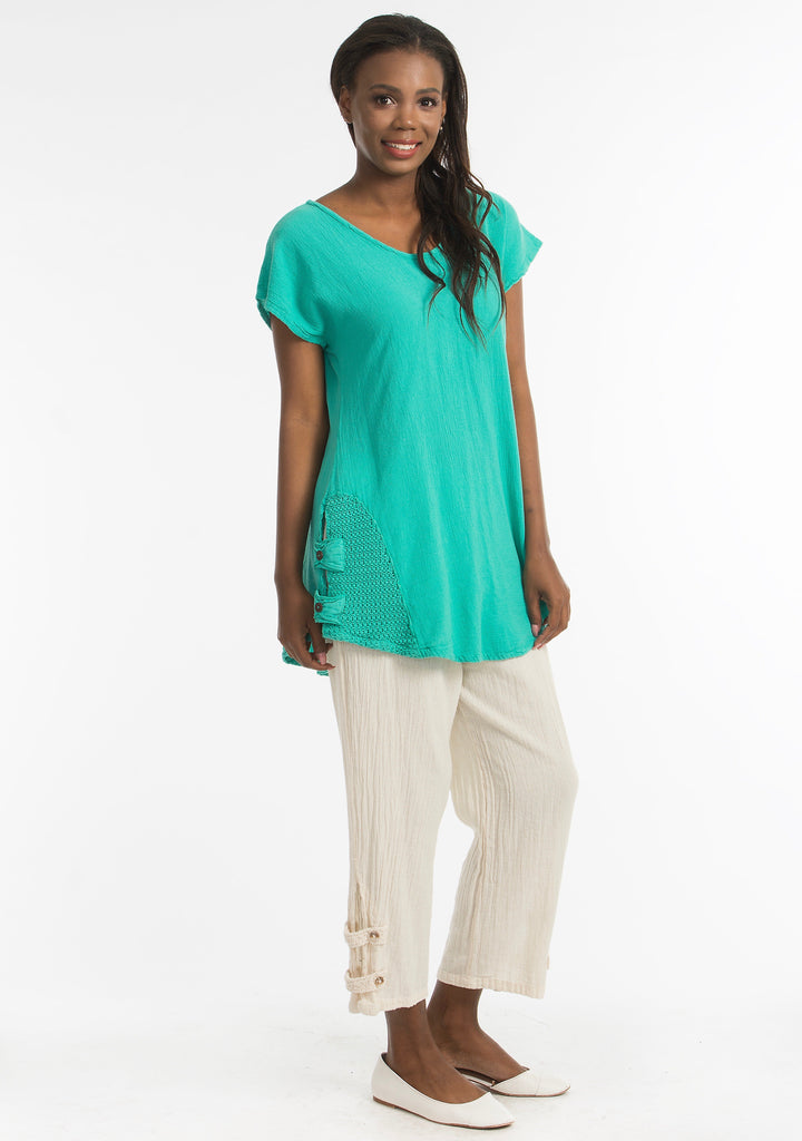 Serena Pant 100% Cotton Gauze Floods with Pockets! from KADOU Boutique