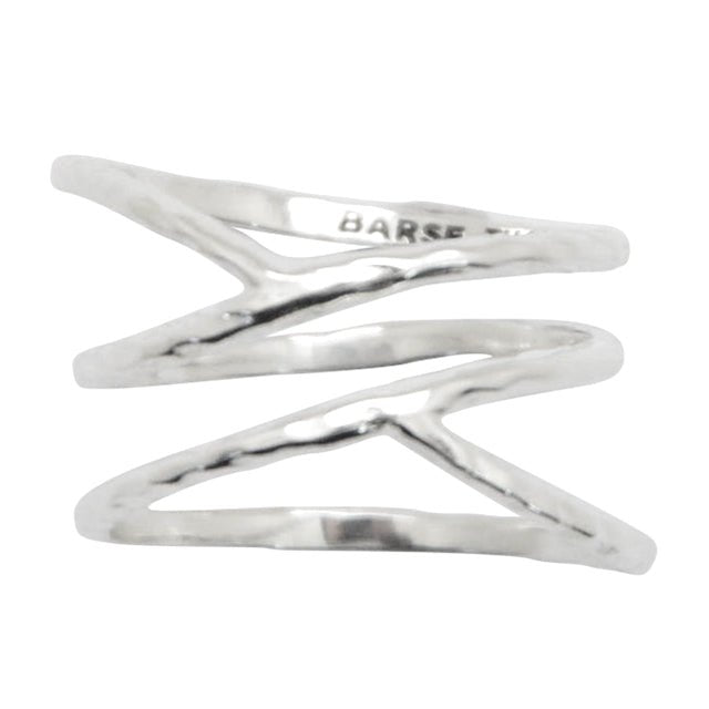 Criss Cross Sterling Silver Ring from KADOU Boutique