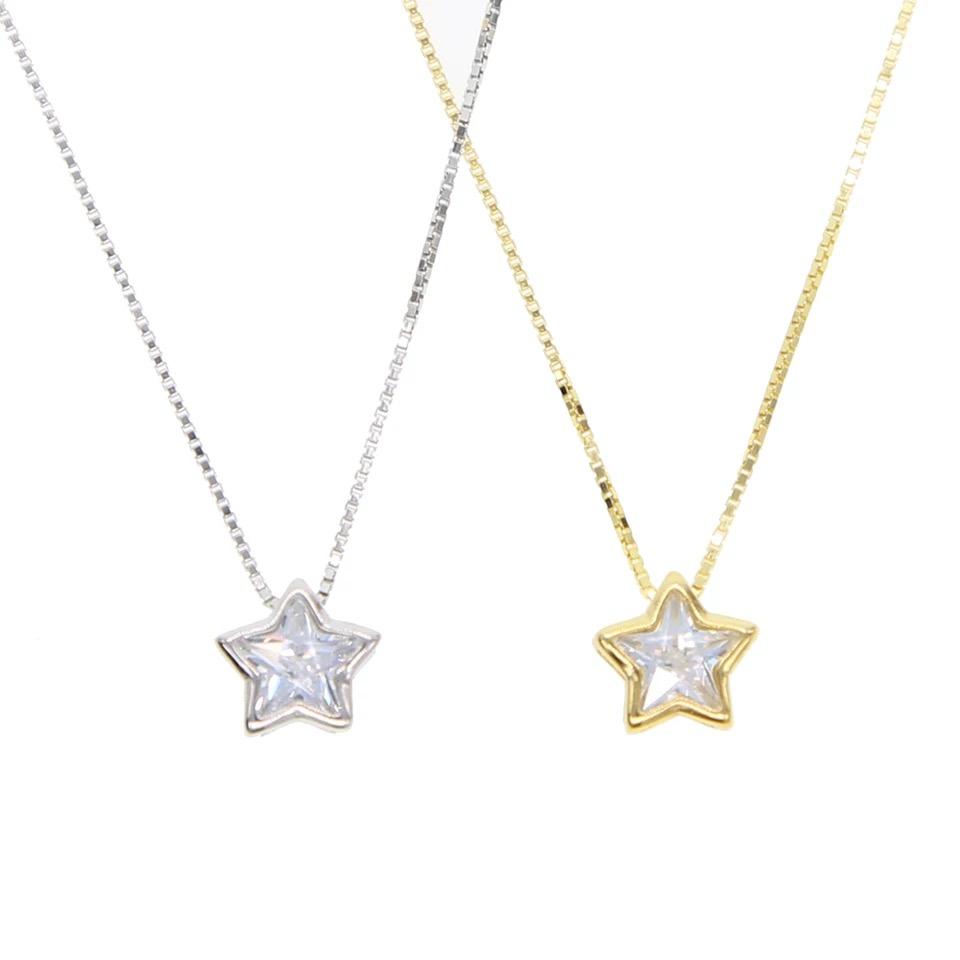 Cz Bezel Necklace - Star from KADOU Boutique