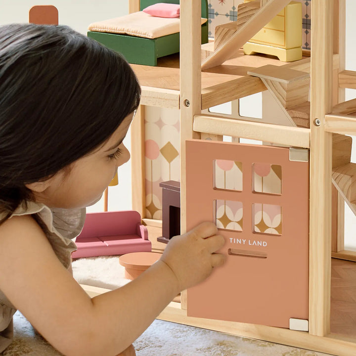 Tiny Land® Sweetwood Pegasus Dollhouse &amp; Wooden Dollhouse Dolls