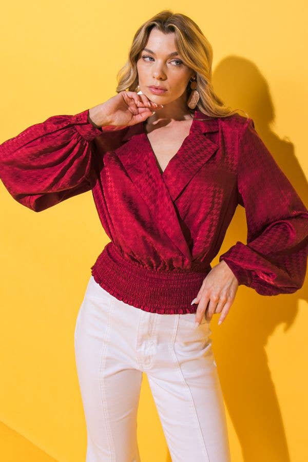 Jacquard Satin Top