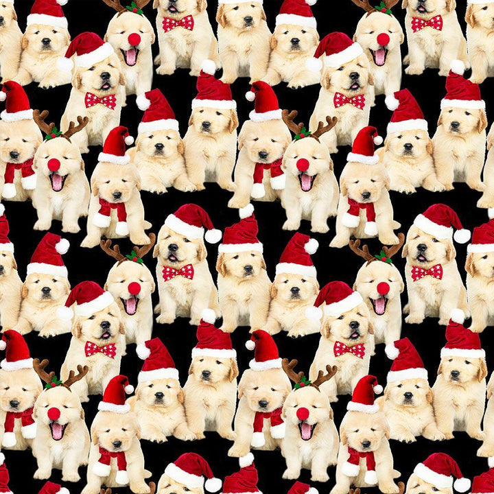 Dogs in Santa Hats Shorter Fit &amp; Flare Dress from KADOU Boutique