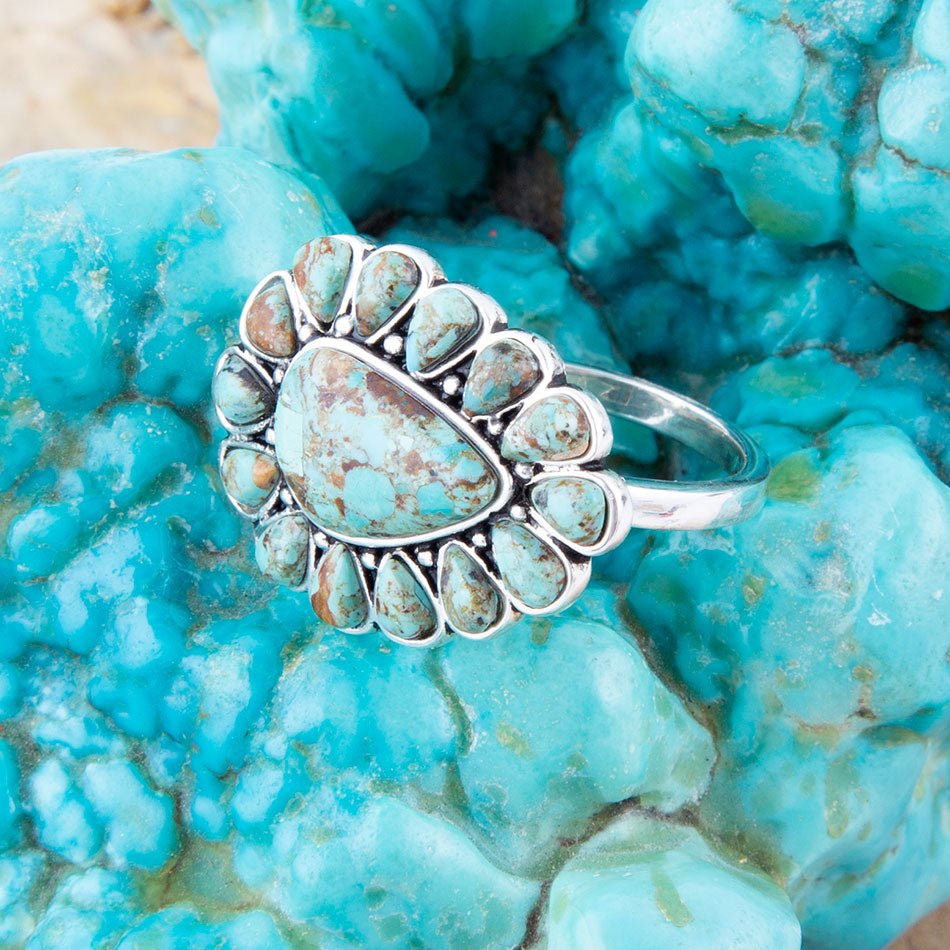Durango Turquoise Multi-Stone Ring from KADOU Boutique