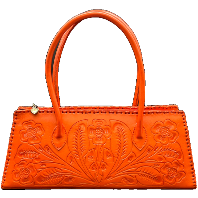 The Abby | Hand-Tooled Leather East to West Shoulder Handbag from KADOU Boutique