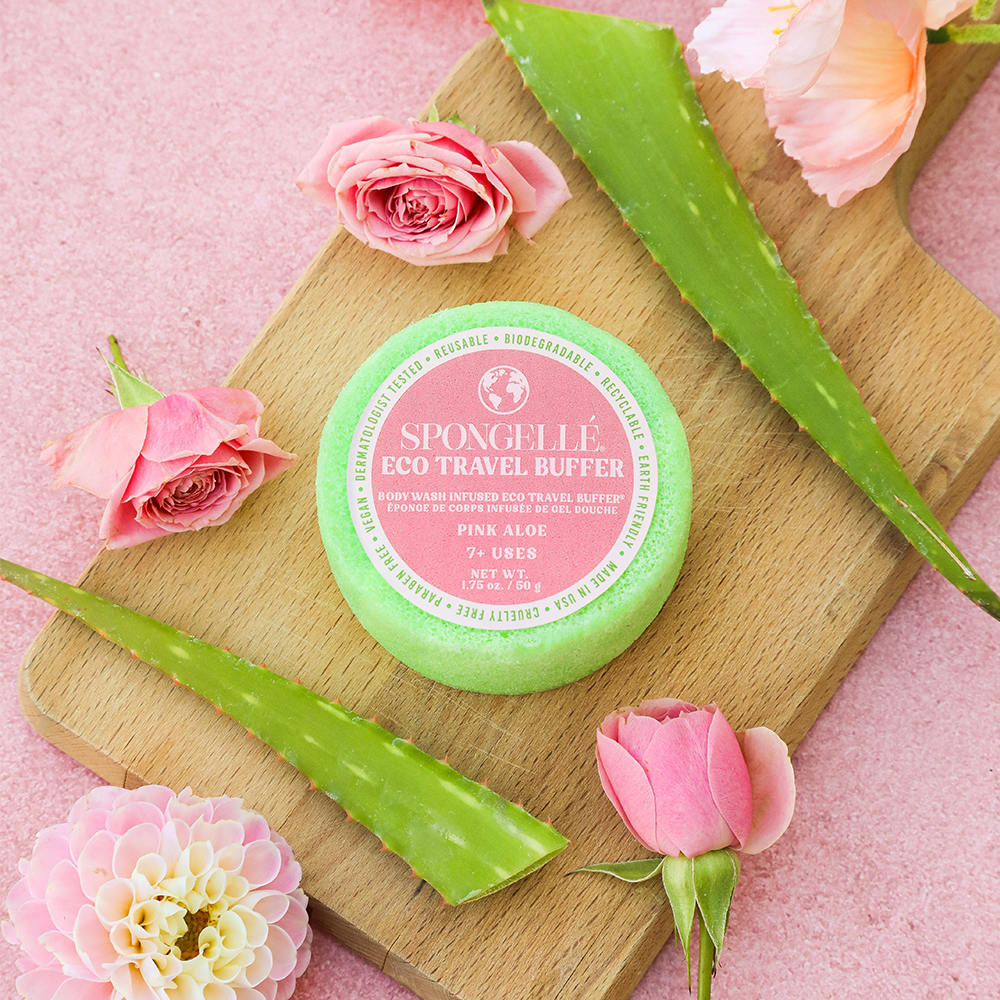 Pink Aloe | Eco Travel Buffer from KADOU Boutique