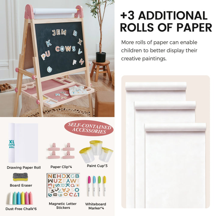 Tiny Land® Pink Magnitales Easel &amp; Paper Roll Set