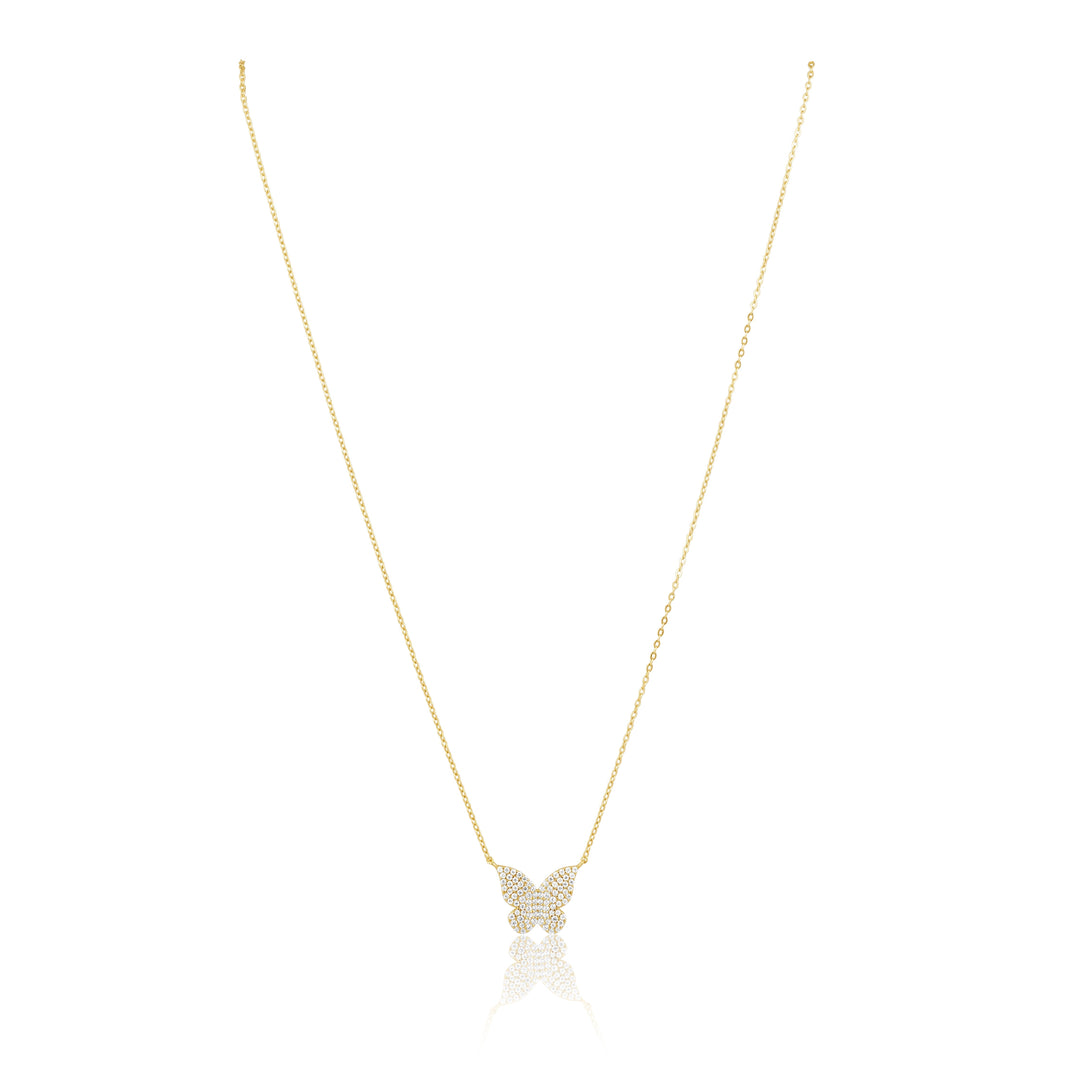 Elsie Pave Butterfly Necklace