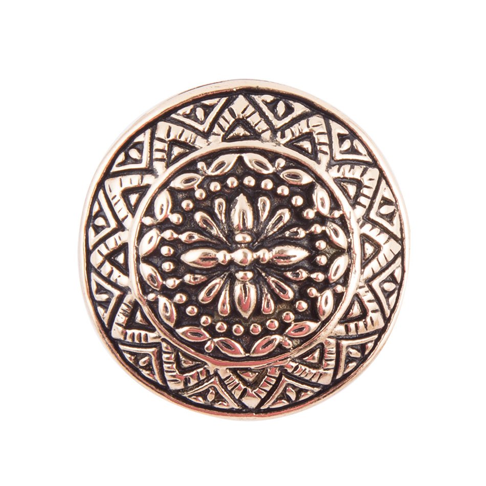 Engraved Golden Bronze Statement Ring from KADOU Boutique