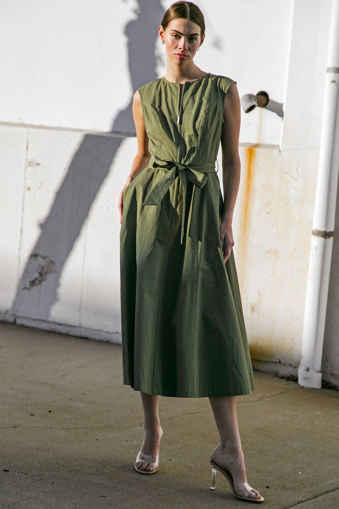 Delicate Dreams Woven Midi Dress from KADOU Boutique