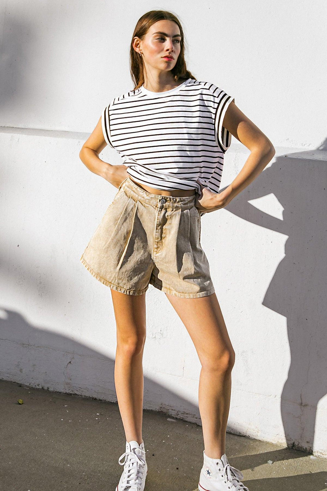 Better Days Ahead Twill Shorts from KADOU Boutique