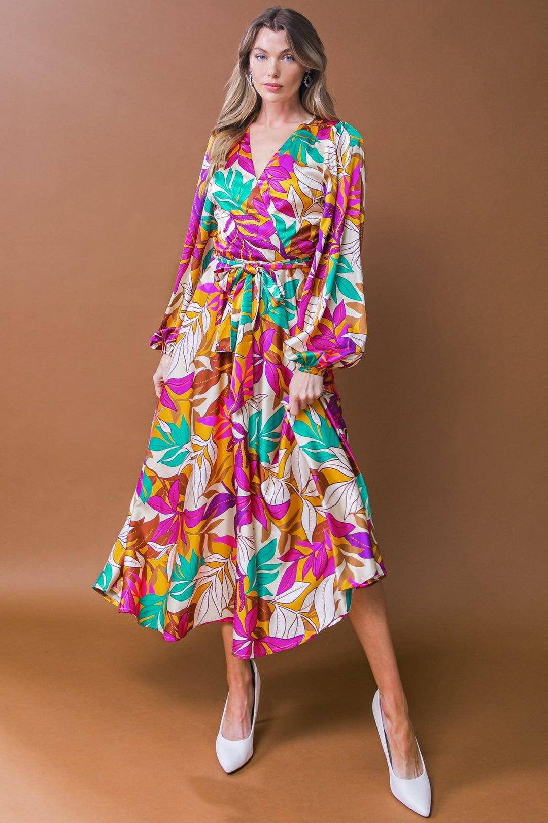 Carefree Confidence Woven Midi Dress from KADOU Boutique