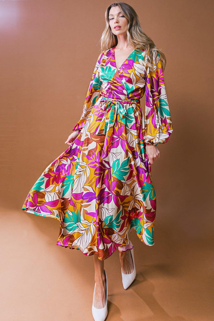 Carefree Confidence Woven Midi Dress from KADOU Boutique