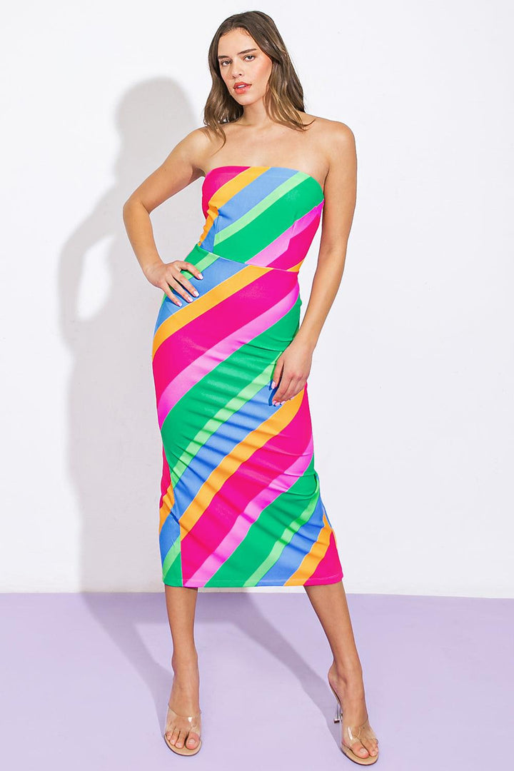 All or Nothing Ponti Midi Dress from KADOU Boutique