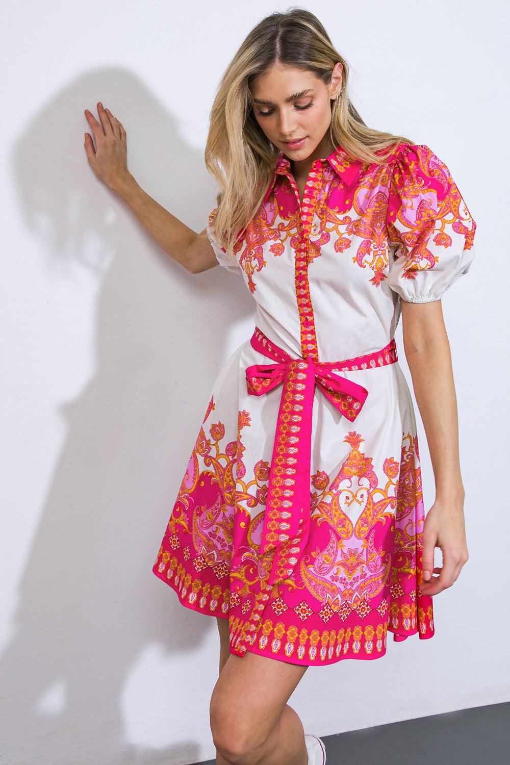 Attention Seeker Woven Mini Dress from KADOU Boutique