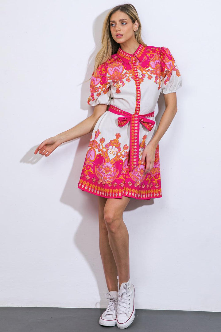 Attention Seeker Woven Mini Dress from KADOU Boutique