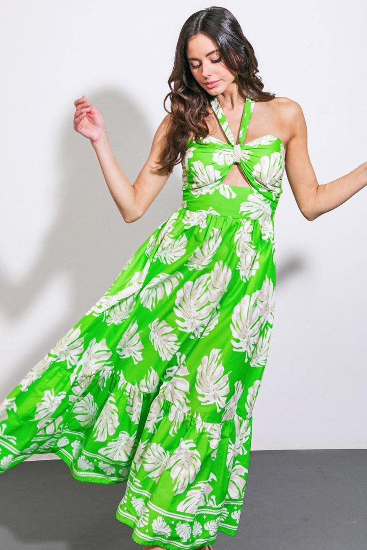 Cause a Scene Woven Midi Dress from KADOU Boutique