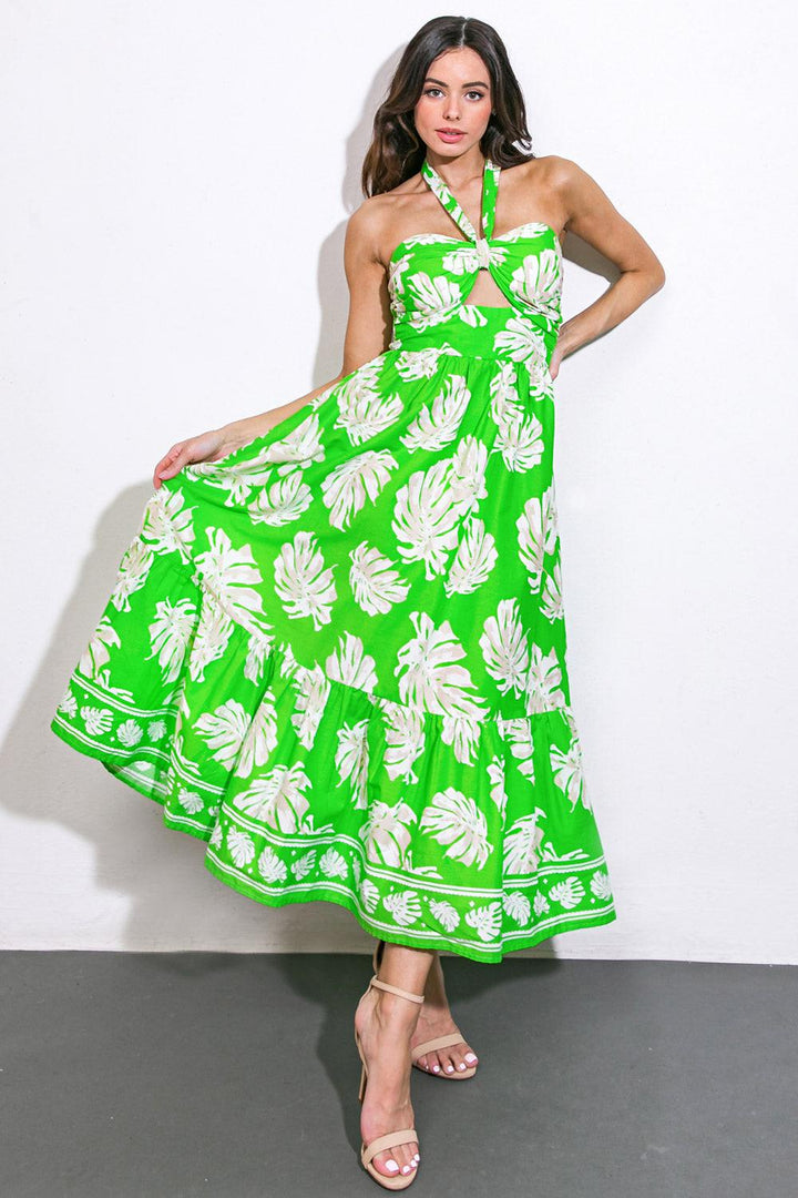 Cause a Scene Woven Midi Dress from KADOU Boutique