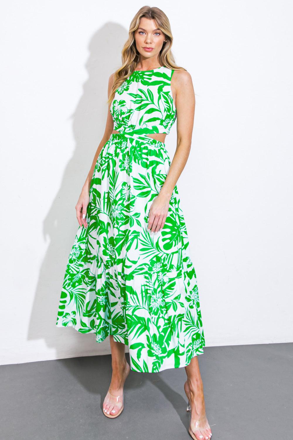 Live Your Truth Woven Midi Dress from KADOU Boutique