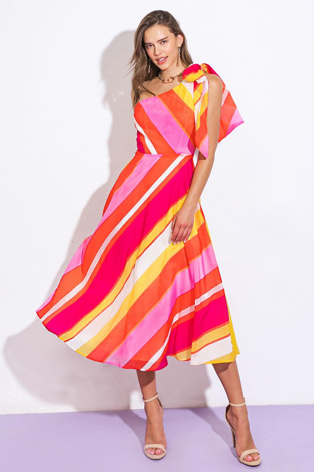 Sweeten the Day Woven Midi Dress from KADOU Boutique