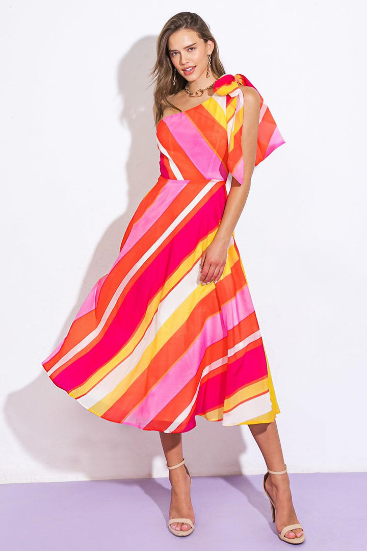 Sweeten the Day Woven Midi Dress from KADOU Boutique