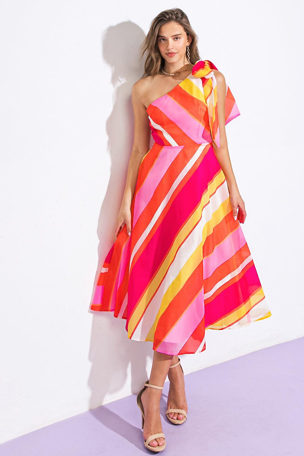 Sweeten the Day Woven Midi Dress from KADOU Boutique