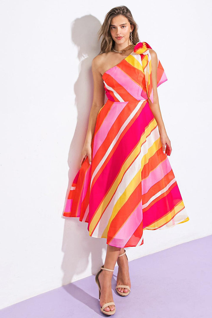 Sweeten the Day Woven Midi Dress from KADOU Boutique