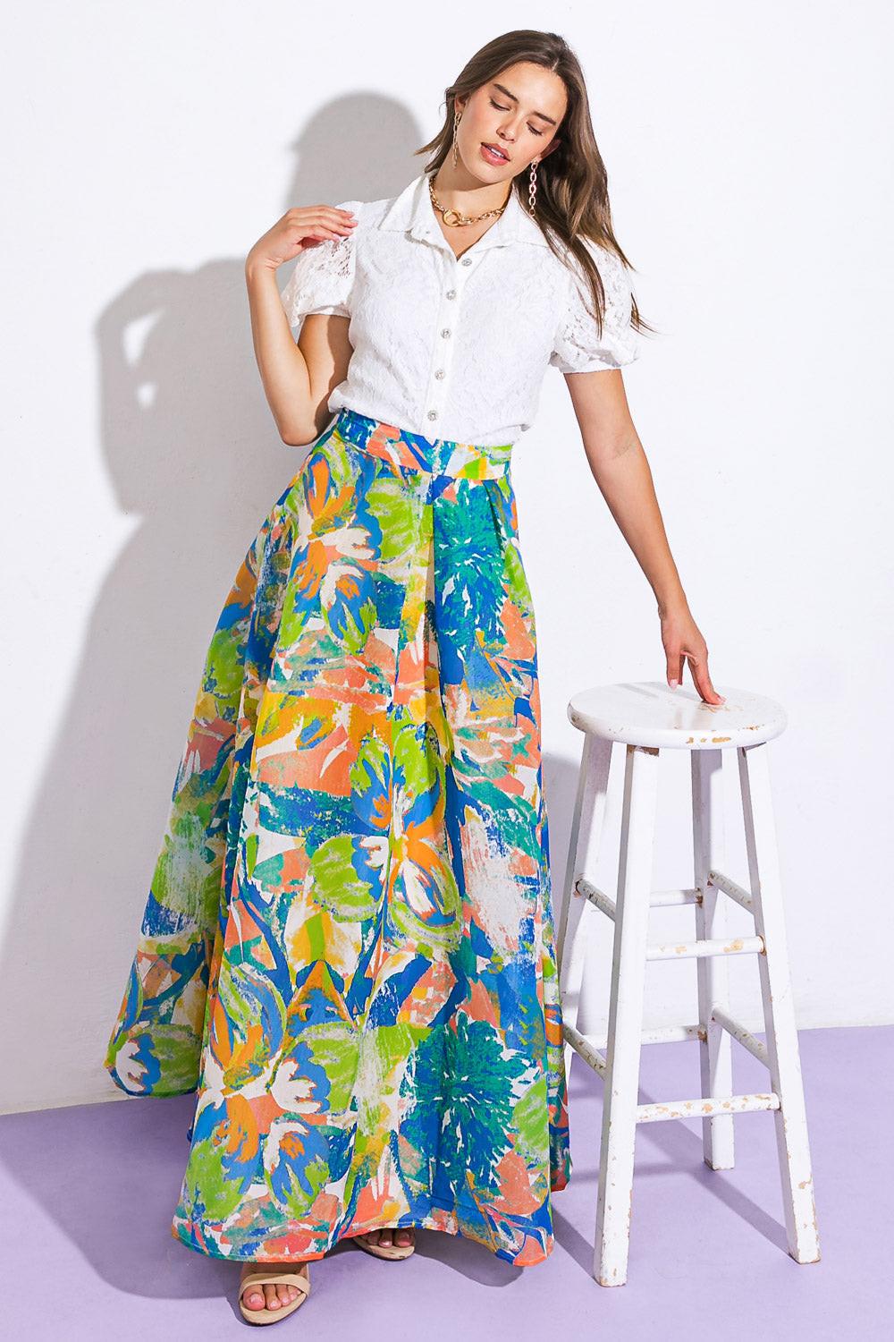 Coastal Chic Woven Maxi Skirt from KADOU Boutique