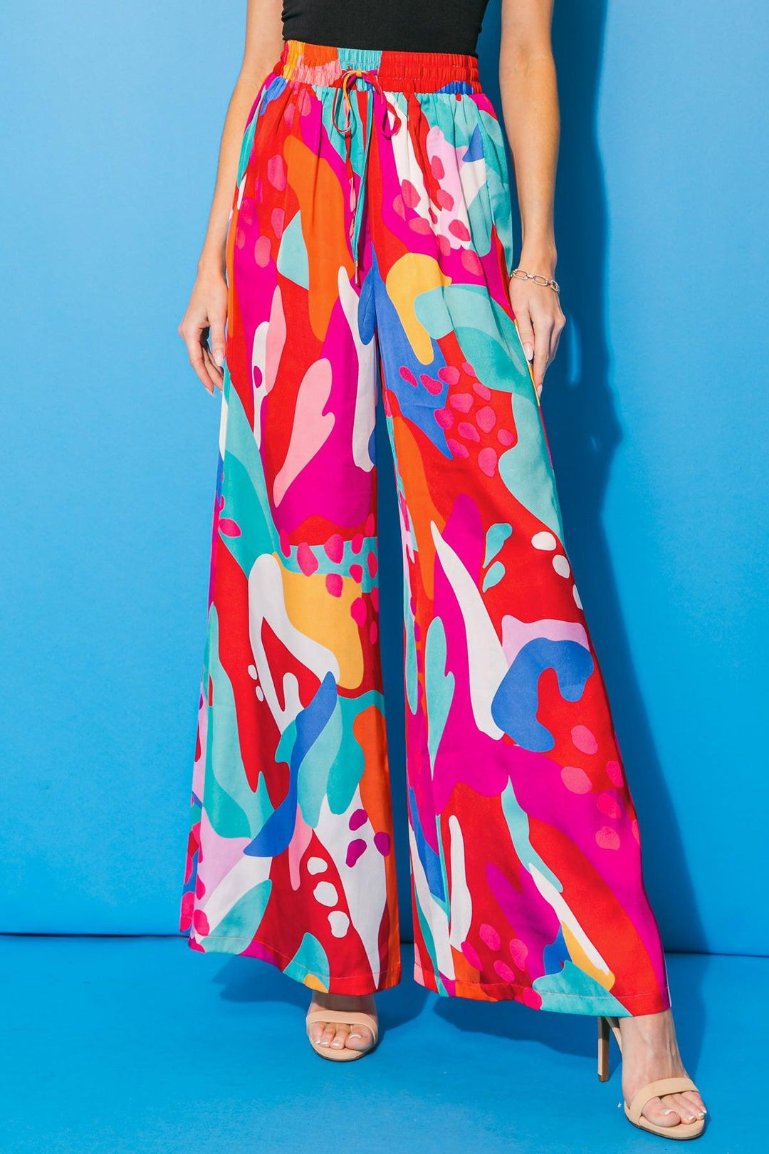 Cancun Getaway Satin Pants from KADOU Boutique