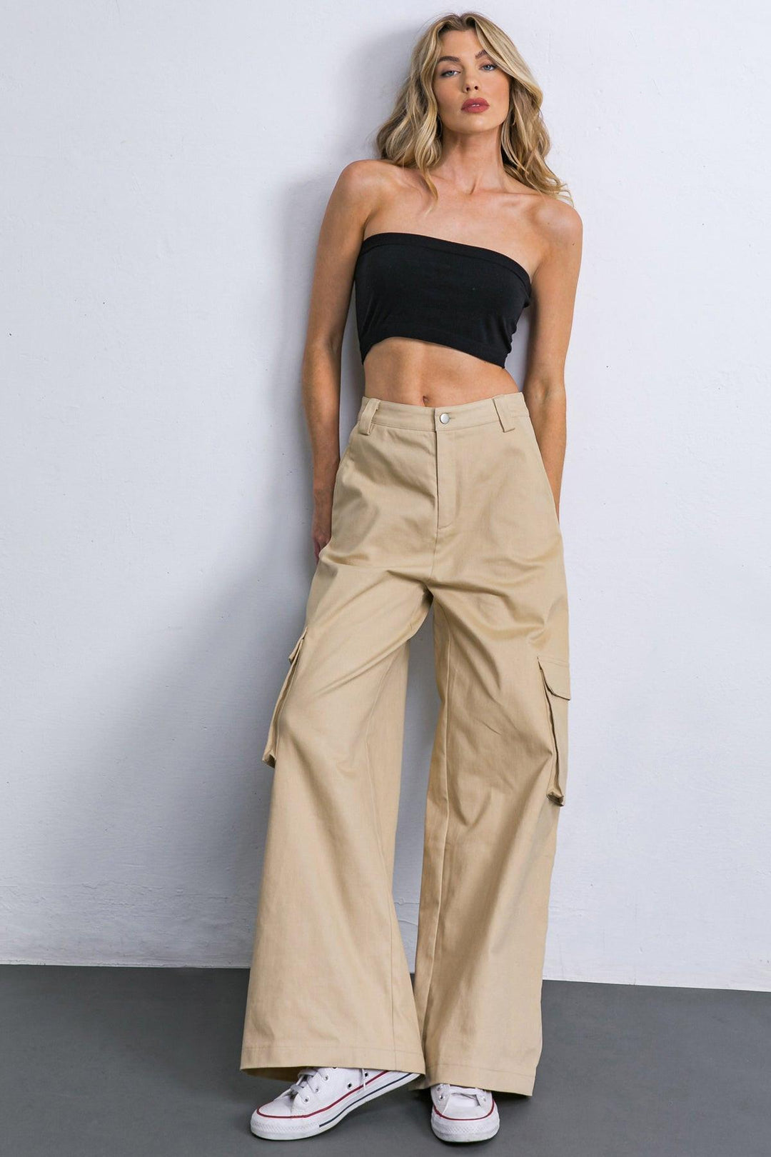Adorable Posh Woven Cargo Pants from KADOU Boutique