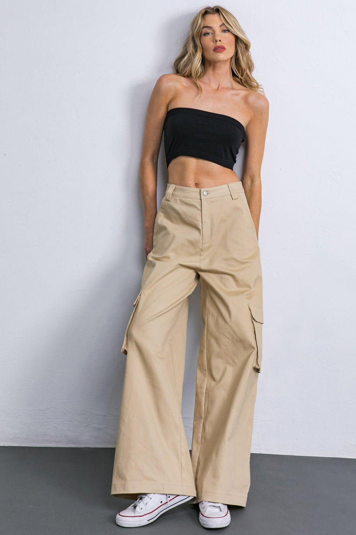 Adorable Posh Woven Cargo Pants from KADOU Boutique