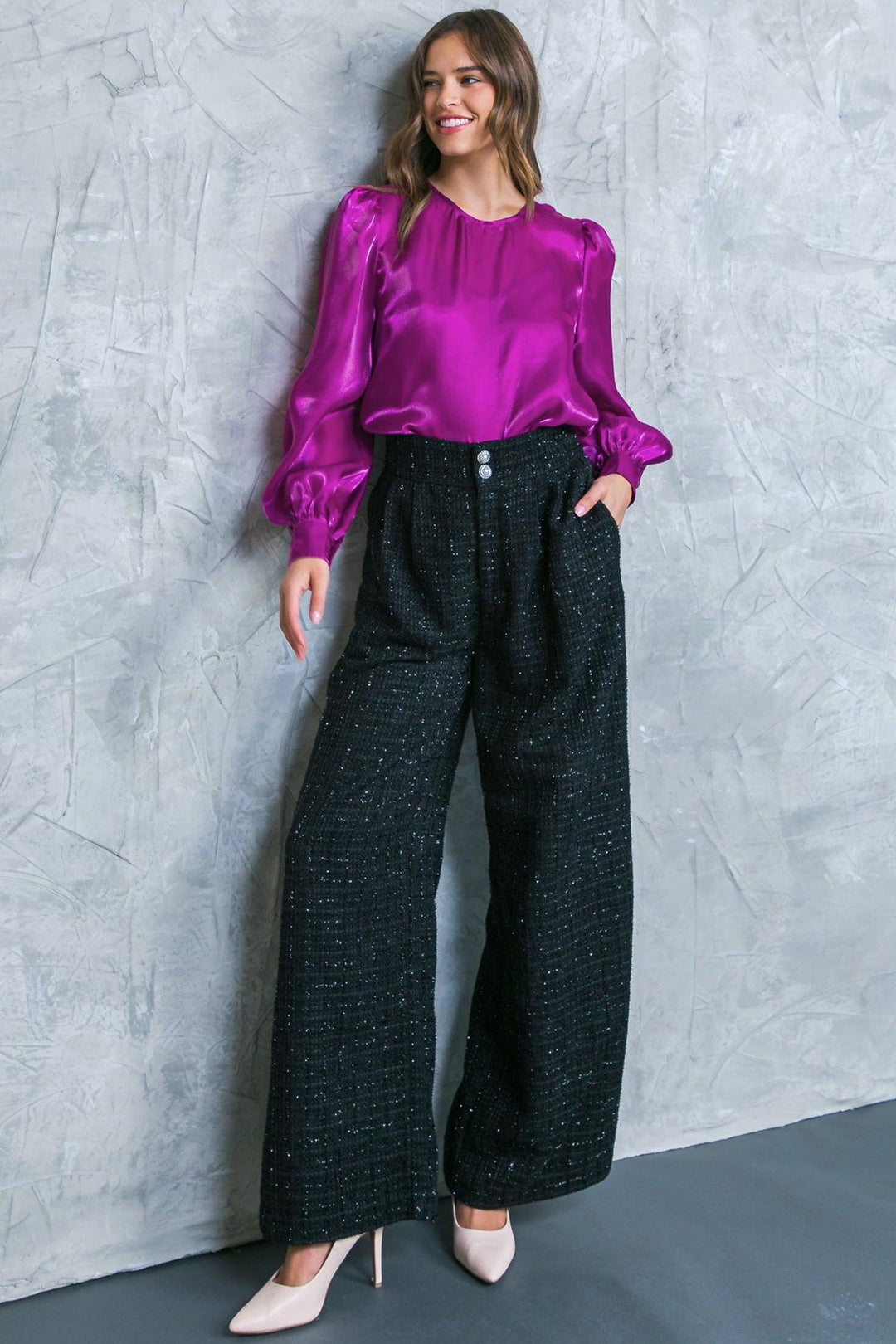 Always Praiseworthy Tweed Pants from KADOU Boutique