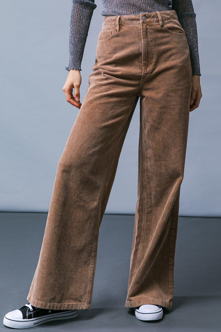 How Dare You Wide Leg Corduroy Pants from KADOU Boutique