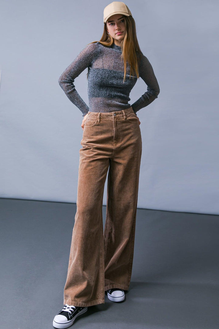 How Dare You Wide Leg Corduroy Pants from KADOU Boutique