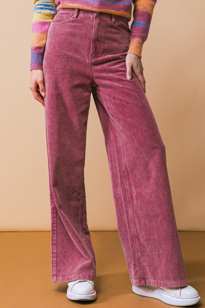 How Dare You Wide Leg Corduroy Pants from KADOU Boutique