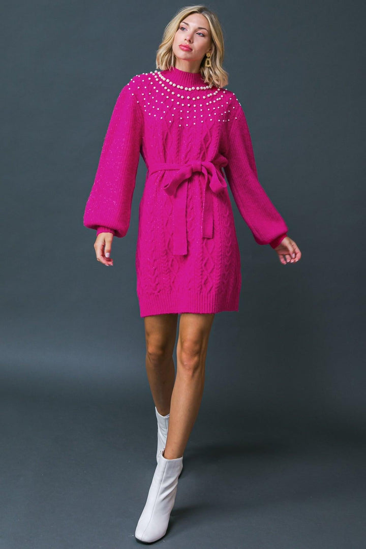 Bring the Vibes Sweater Mini Dress from KADOU Boutique