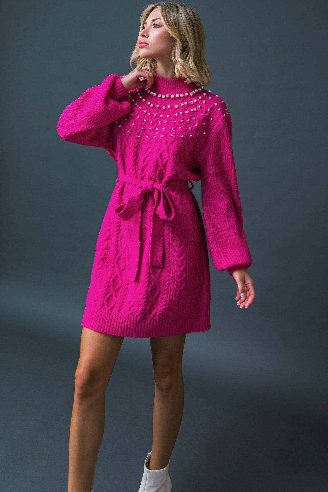 Bring the Vibes Sweater Mini Dress from KADOU Boutique