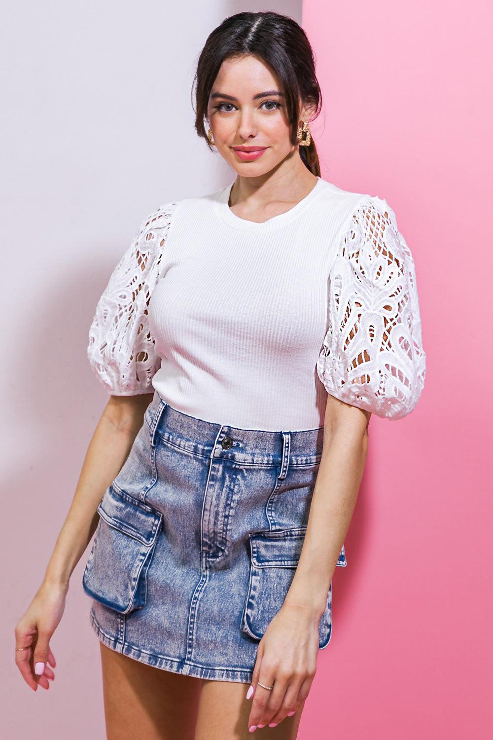 Getting Into the Groove Knit Top from KADOU Boutique
