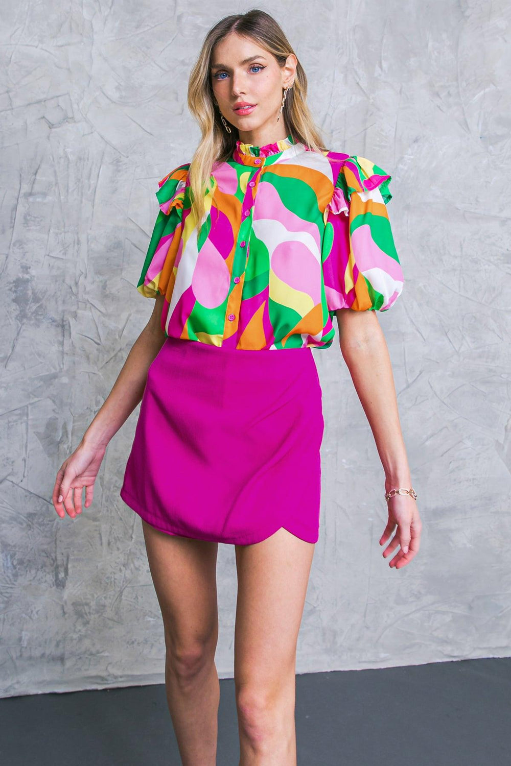 Make Them Proud Woven Top from KADOU Boutique
