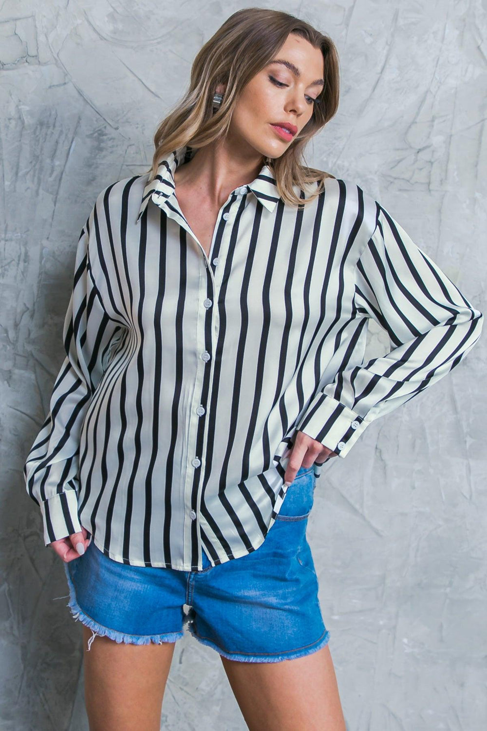 Nothing to Regret Satin Woven Top from KADOU Boutique