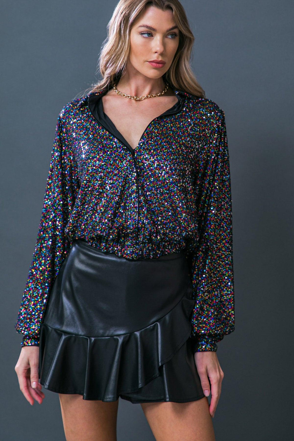 Freedom Calls Sequin Top from KADOU Boutique