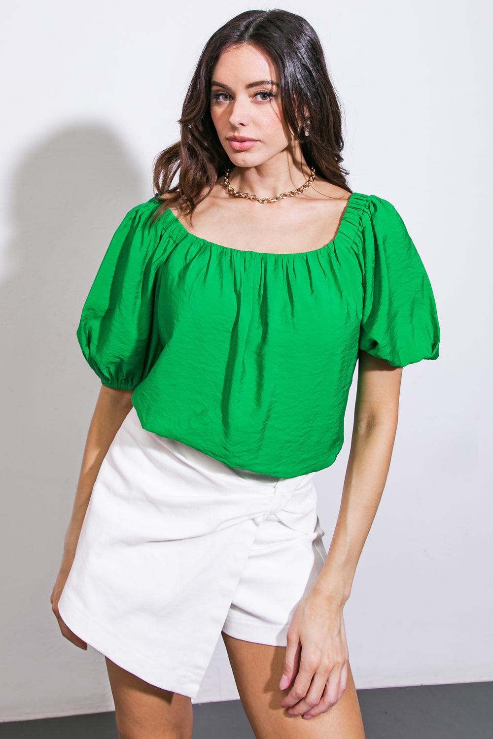 Call to Action Woven Top from KADOU Boutique
