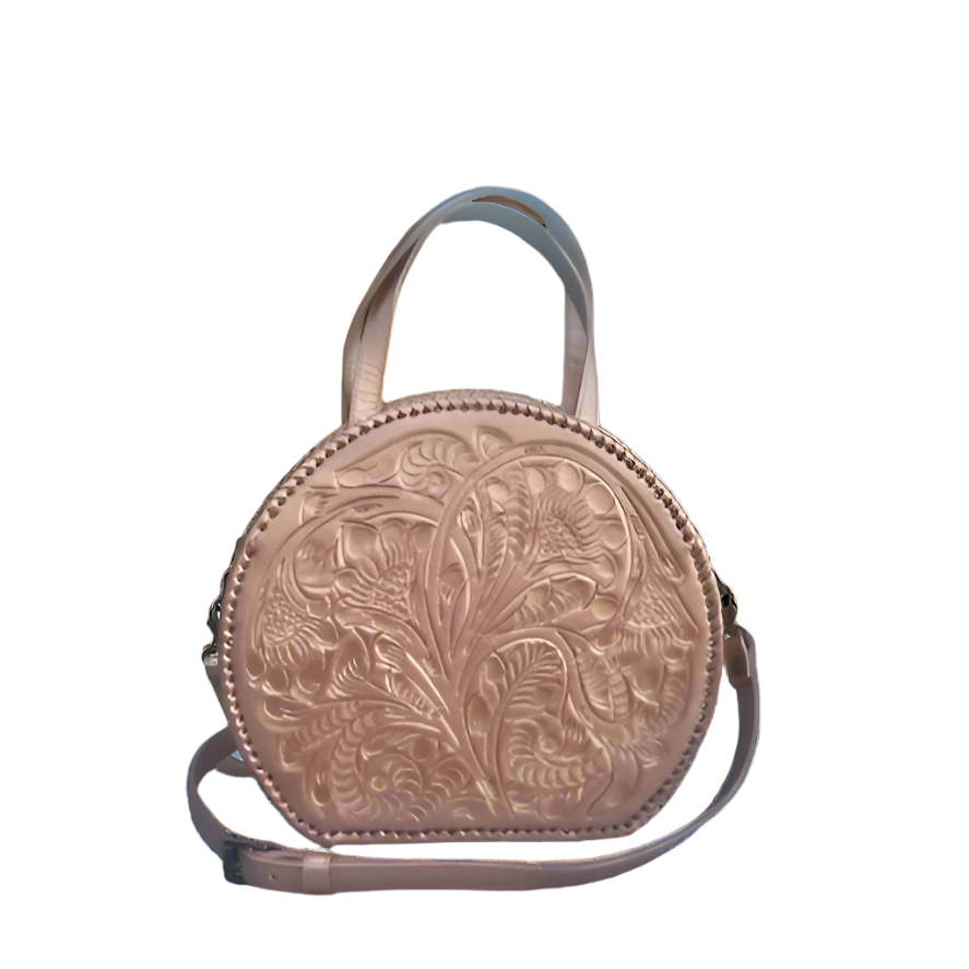 The Dixie | Hand-Tooled Leather Canteen Handbag