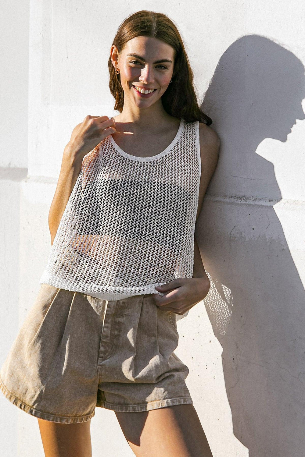 Lost in the Waves Woven Tank Top from KADOU Boutique