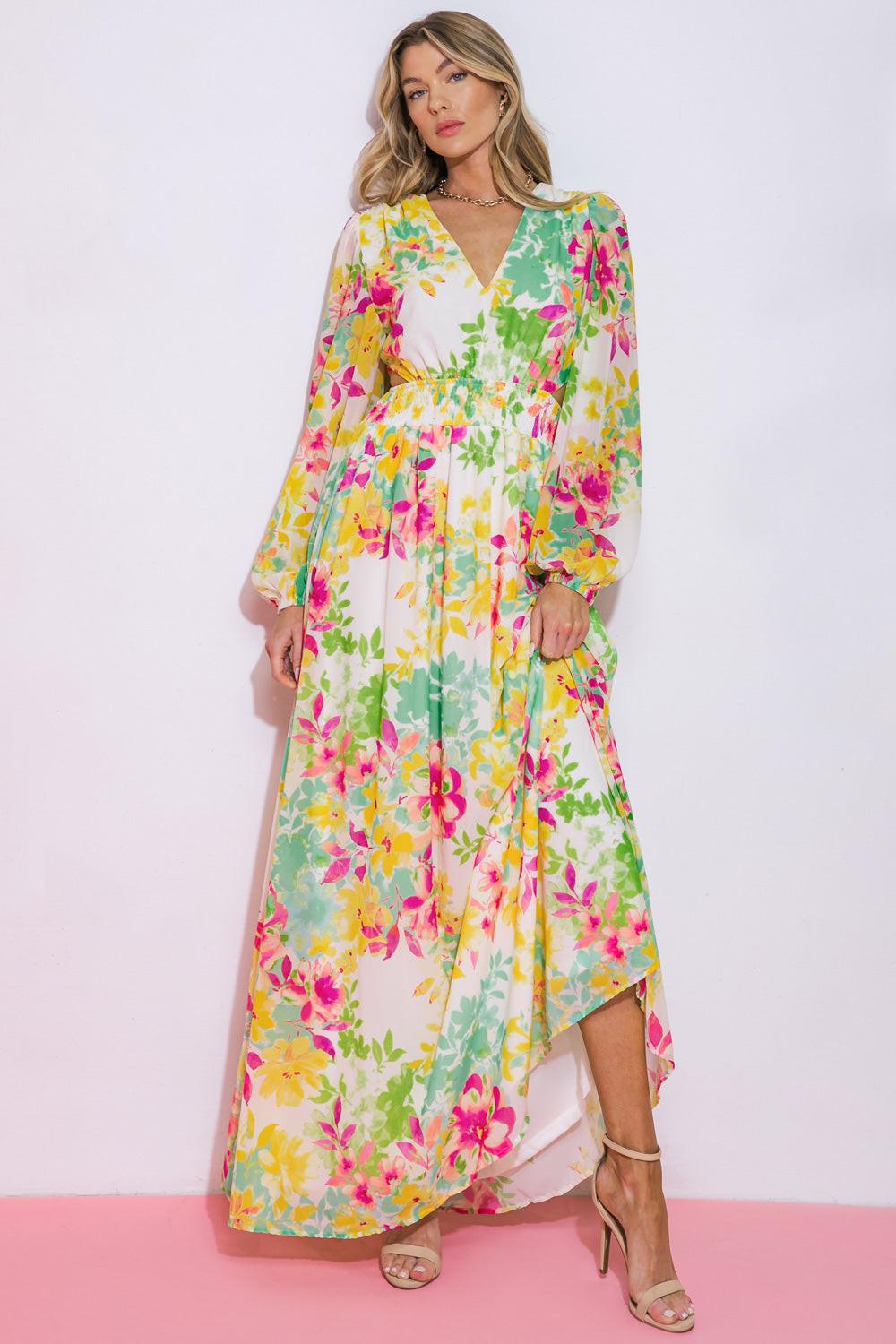 I Ain't Worried Woven Maxi Dress from KADOU Boutique