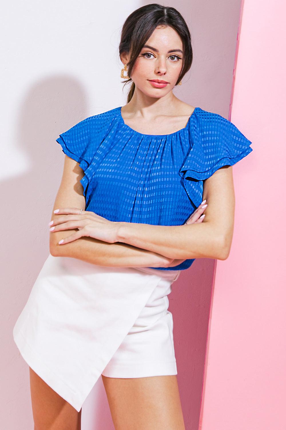 Wave Whispers Woven Top from KADOU Boutique
